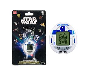 Bandai Tamagotchi Star Wars R2D2 Virtual Pet Droid with Mini-Games, Animated Clips, Extra Modes & Key Chain-(White)