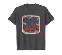 Bandaids & Big Hearts: Caring Nurse Appreciation Gift T-Shirt, Men, Dark Heather Grey, 4XL
