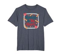 Bandaids & Big Hearts: Caring Nurse Appreciation Gift T-Shirt, Men's Big and Tall, Heather Blue, 4X Tall