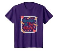 Bandaids & Big Hearts Caring Nurse Gift T-Shirt, Youth, Purple, 2T