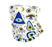 Bandana Abstract Evil Eyes Magical Amulets Trendy Neck Gaiter Comfortable Facial Shield Multifunctional Headband For Traveling Camping Running 25X50Cm