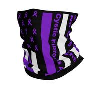 Bandana America Flag Fight Cystic Fibrosis Awareness Headwear Washable Neck Gaiter Durable Tube Scarf For Running Yoga Camping