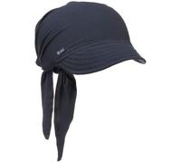 Lipodo Bandana Cotton Visor Bow Detail Made in Italy Handmade Women Spring Summer Navy