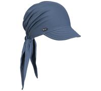 Lipodo Bandana Cap Cotton Visor Bow Detail Made in Italy Handmade Women Summer Spring Blue One Size