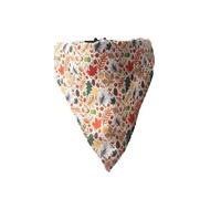 Bandana Cat Collars and Bell | Safe Quick Release Breakaway Buckle | ZACAL Cat Collars (White Autumnal Leafy Bandana)