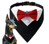 - Bandana Collar - Adjustable Bow Tie, Dog Collar Scarf, Breathable Design, Smart Accessories | Ideal for Weddings, Aisles, Receptions, Gatherings, Food