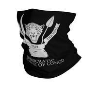 Bandana Democratic Dominicans Republic Of Congo Flag Logo Neck Gaiter Multifunctional Headband Comfortable Balaclava For Traveling Camping Running 25X50Cm