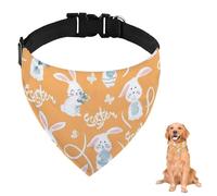 Bandana Dog Collar Easter Bunny For Large Dogs Medium Dogs Small Washable Adjustable Pet Scarf Reusable Dog Neckerchief Accessories Grooming Parties And Daily Wear