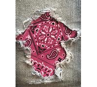 Bandana Fabric Peek-A-Boo Iron ON Patches by Holey Patches in Assorted Colors/Sizes (Hot Pink, 3" x 5" (Set of 2))