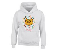 Bandana Face Children In Pudsey Need Cute Bear Hoodie Fundraising Charity Top Child In Support Need Spotty Day 2025 Jumper (White, 7 Years)
