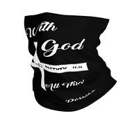 Bandana Faith Jesus-With God All Things Are Possible Headwear Comfortable Neck Gaiter Quick Drying Tube Scarf For Football Running Yoga