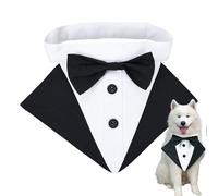 Bandana for Dogs, Collar with Bow Tie for Dogs - Elegant Wedding Bandana Collar for Saliva Towel, Bandana Collar for Saliva Towel, Harness for