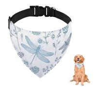 Bandana For Dogs Dragonfly With Flower For Large Dogs Medium Small Washable Adjustable Dog Scarf Pets Reusable Dog Accessories Accessories Grooming Parties And Daily Wear