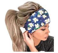 Bandana Hairbands Boho Women Wide Hair Wrap Hair Accessories Adult Women Vintage Wide Headbands Twist Elastic Turban Non Slip Scarf Premium Stretchy Head Bands Bandanas Accessories
