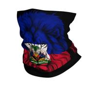 Bandana Haiti Haitian Lion Flag Headwear Sunscreen Neck Gaiter Durable Balaclava For Traveling Tennis Hunting