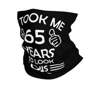 Bandana Happy 65Th Birthday Camping Sunscreen Half Face Scarf Outdoor Non-Slip Neck Scarf