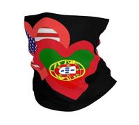 Bandana Hearts America And Portugal Headwear Quick Drying Neck Gaiter Windproof Headband For Yoga Traveling Hunting