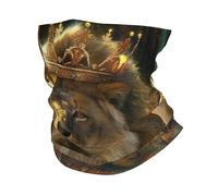 Bandana Lion Elegant Crown Magic Art Style Face Scarf Anitdust Balaclava Windproof Headband For Traveling Fishing Hunting