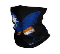 Bandana Marshall Islands Flag Butterfly Facial Shield Non-Slip Headwear Durable Face Scarf For Fishing Running Traveling 25X50CM