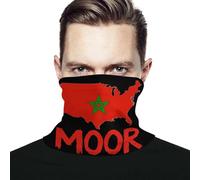 Bandana Moor Flag Usa Map Red And Green Star Soft Head Scarf Quick-drying Neck Tube Scarf For Outdoor Sports Riding Gifts 2 Pcs