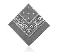 Bandana Set of 3 Cotton Paisley Khaki Dark Grey & White