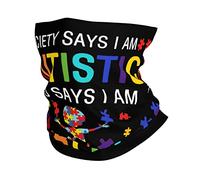 Bandana Society Say I'M Autistic God Says I'M Perfect Headwear Decorative Neck Gaiter Durable Balaclava For Yoga Tennis Camping