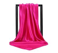 Bandanas For Women 90 * 90cm Solid Square Scarf Fake Imitated Silk Wraps Elegant Floral Head Neck Hair Tie Band Ladies Women Girls Kerchief(C-16)