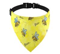 bandanas Lightweight Easy Wear Dogs & Cats Engagement Gift Blue Yellow Bee