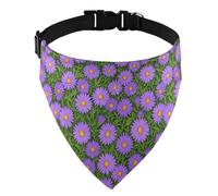 bandanas Soft D-Ringing All Breeds Daily Wear Purple Daisy Garden