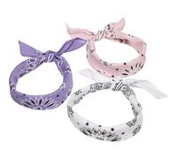 Urban Classics Multicolour Bandana, Pack of 3, Violet & White & Rose, One Size