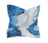 bandanas Warm square silk scarf Skinny Scarf headband Marble Royal Blue | winter Skinny Neck Scarf 23" Decorative Neck Accessory wrap scarf for women bufandas para mujer