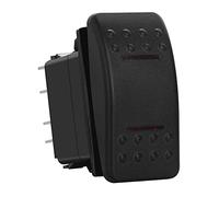 Bandc 7 Pins 2 LED Light On-off-on Marine Boat Rocker Switch Dpdt Waterproof 12v 24v
