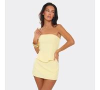 Bandeau Peplum Top In Lemon, Women's Size UK 8