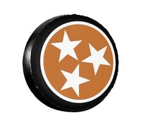 Bandera De Tennessee Con Tres Estrellas Cubiertas De Las Ruedas Impermeable Funda De Llanta De Repuesto Durable Neumático Repuesto Cubierta Para Trailer Suv Remolques