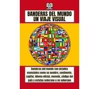 BANDERAS DEL MUNDO: UN VIAJE VISUAL: Banderas del mundo con su nombre, continente, capital, idioma oficial, moneda, código de país y soberano o no soberano.
