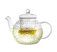 Bandesun Vintage Glass Teapot, Tea Kettle with Removable Infuser 32OZ/1000ml, Borosilicate Glass Pot -Stovetop Safe, Blooming & Loose Leaf Tea Maker Set