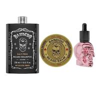 Bandido Beard Grooming Set | Beard Shampoo 250 ml & Beard Oil 40 ml & Beard Balm 40 ml (Rose Gold)