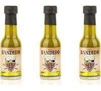 Bandido Jalapeno Hot Sauce - Pack of 3 100 ml Bottles - Mexican Style Sauce - Based on Jalapeno Chile, Green Pepper and Spices - Gourmet Product of Portuguese Origin