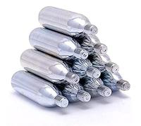 BANDIDOS Pack 10 Threaded CO2 Bike Tyre Inner Tube Inflator Pump Cartridge 16g, Silver (0196)