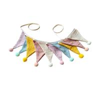 Bandierine Triangolari 260 cm Ghirlanda Cotone 2.7 m Decorazione Baby Shower, Versatile Bandierine Triangolari Multicolori Festone Addobbo Festa Compleanno Bandiere Pennant Scuola Camera Bambino