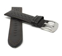 Bandini 20mm Mens Italian Leather Watch Band Strap - Brown - Vented Racer - GT Rally