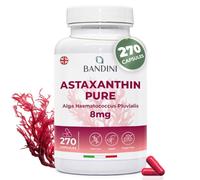 Bandini® Astaxanthin 270 Capsules for 9-Month Supply | 100% Pure, Natural & Bioavailable | Powerful antioxidant from Haematococcus pluvialis Algae | Natural Astaxanthin 8 mg per Capsule | Non-GMO