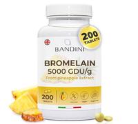 Bandini® Bromelain High Strength Draining 5000 GDU/g per Serving | 200 Gastro-Resistant Tablets | Digestive Enzyme | Pure Pineapple Extract for Inflammation, Swelling & Digestion | No Additives, Vegan