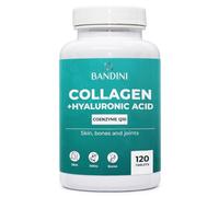 Bandini® Collagen & Hyaluronic Acid - 1000mg Hydrolysed Collagen - 120 Tablets - High Strength Supplement with Coenzyme Q10 - Skin Hydration, Hair & Nail Care - Bone & Joint Support - 2 Month Supply