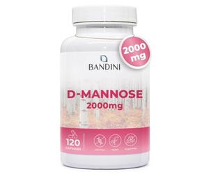 Bandini® D-Mannose for Cystitis 2000 mg - High Strength - 120 Capsules