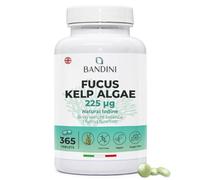 Bandini® Fucus Kelp Algae (Seaweed Natural Iodine 225mcg) - 365 Tablets (1-Year Supply) - High Strength, Vegan - Brown Algae Titrated to 0.1% Iodine - Stimulates Energy Metabolism - Nail & Hair Health