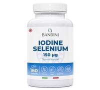 Bandini® Iodine Selenium | 150 mcg Potassium Iodide, 100 mcg L-Selenomethionine | Natural Immune System, Thyroid, Hair, Nail Supplements for Women & Men | High Strenght, Vegan, Non-GMO | 160 Tablets