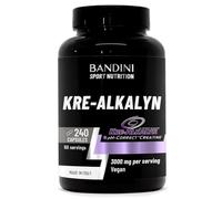 Bandini® Kre-Alkalyn® 240 Capsules (2 Months) - Buffered Alkaline Creatine - Training, Sport, Gym & Pre Workout - 100% Vegan - Kre Alkalyn Based on buffered Creatine Monohydrate - Produced in Italy