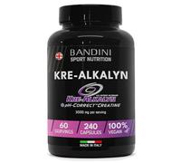 Bandini® Kre-Alkalyn® 240 Capsules - Buffered Alkaline Creatine - for Training, Sport, Gym and Pre Workout - 100% Vegan - Kre Alkalyn Based on buffered Creatine Monohydrate - Produced in Italy