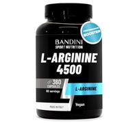 Bandini® L-Arginine 360 Capsules - 4500 mg High Dosage caps | Pure L Arginin HCL Powder - Natural Food Supplement - No Additives, Vegan - Ideal for Athletes - Italian Quality